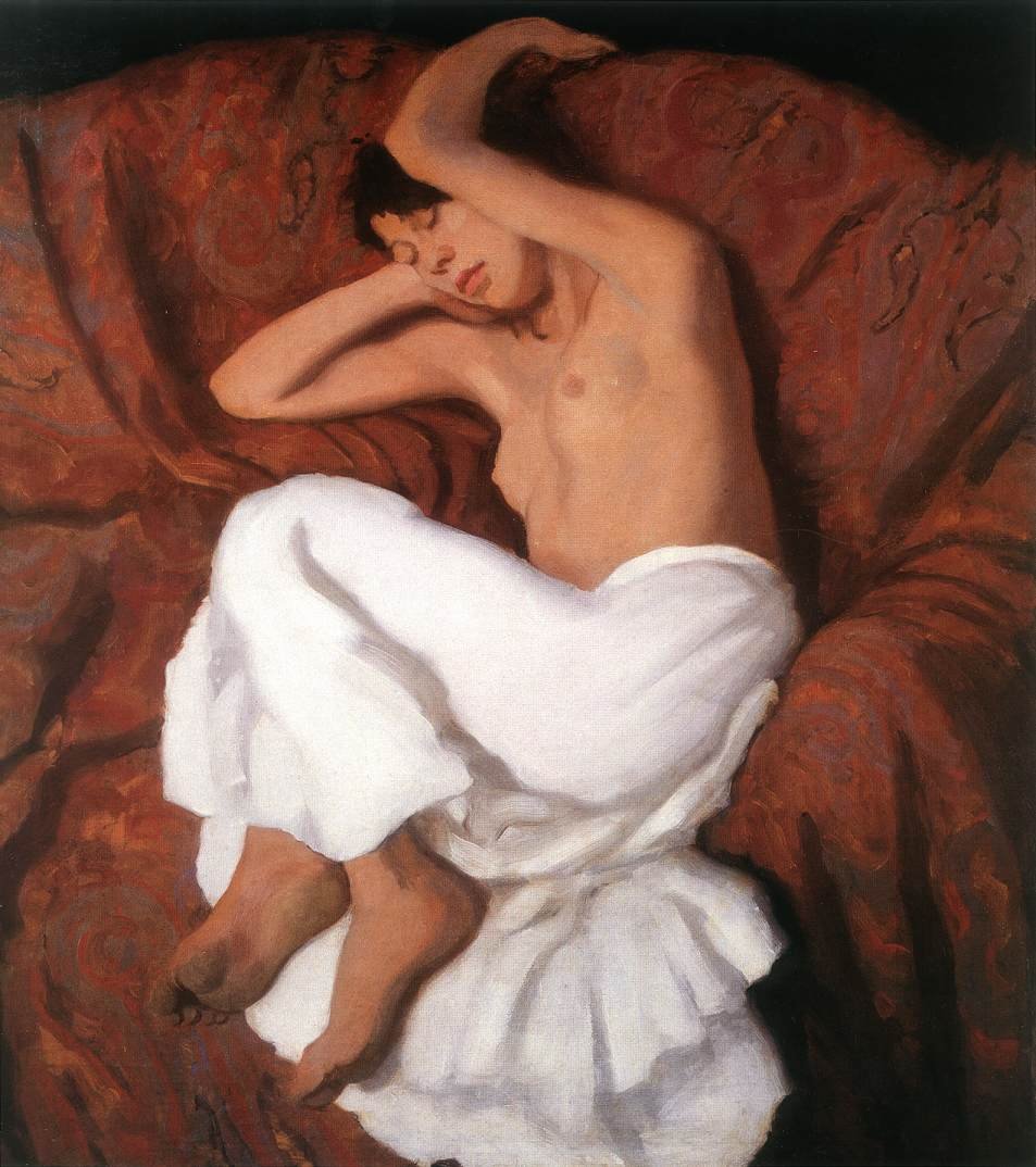 Sleeping Gypsy Girl by Károly Ferenczy