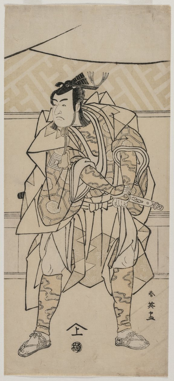 Ichikawa Monnosuke II as a Samurai, 1791 by Katsukawa Shunei