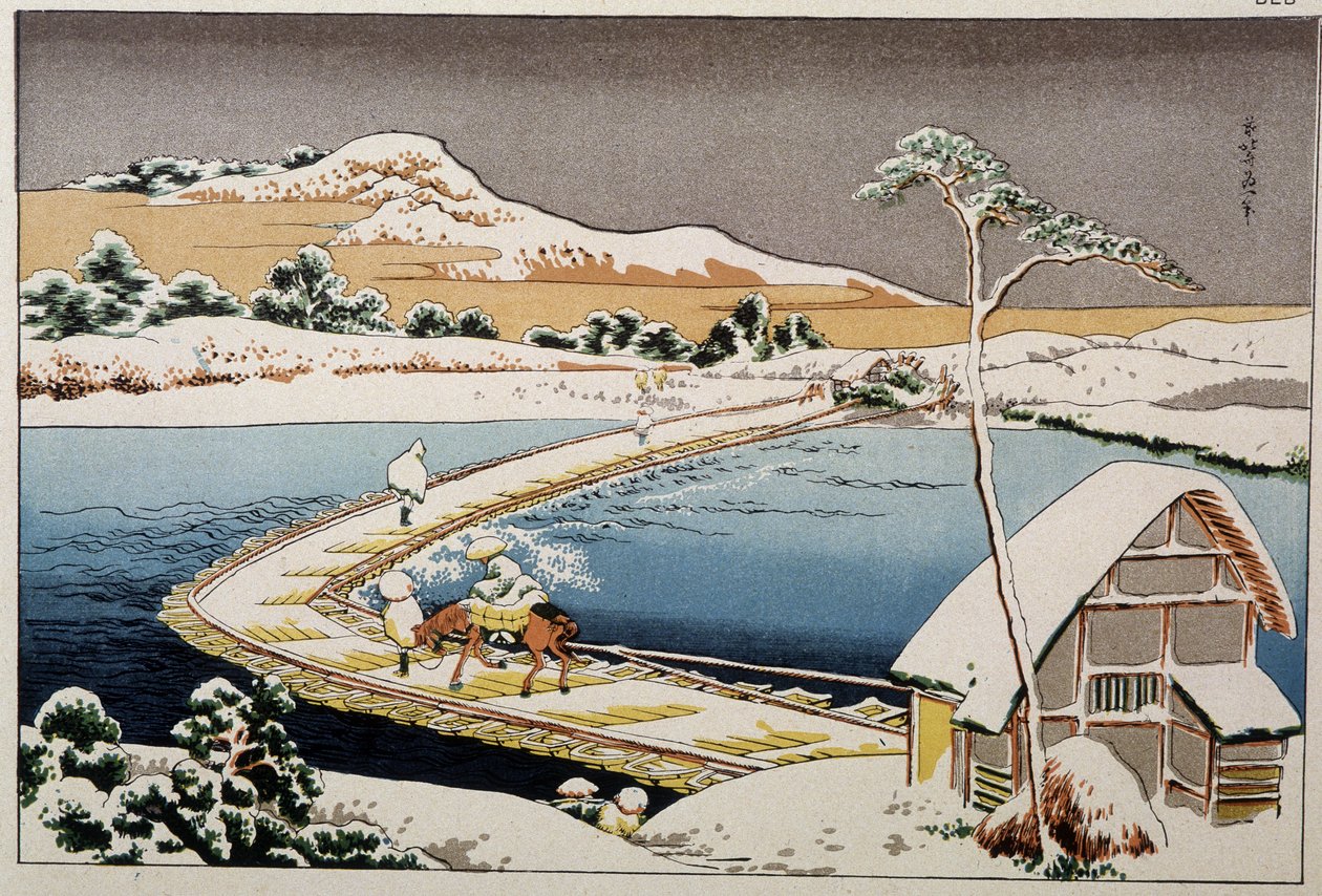 Japanese Landscape - Print by Hokusai by Katsushika Hokusai