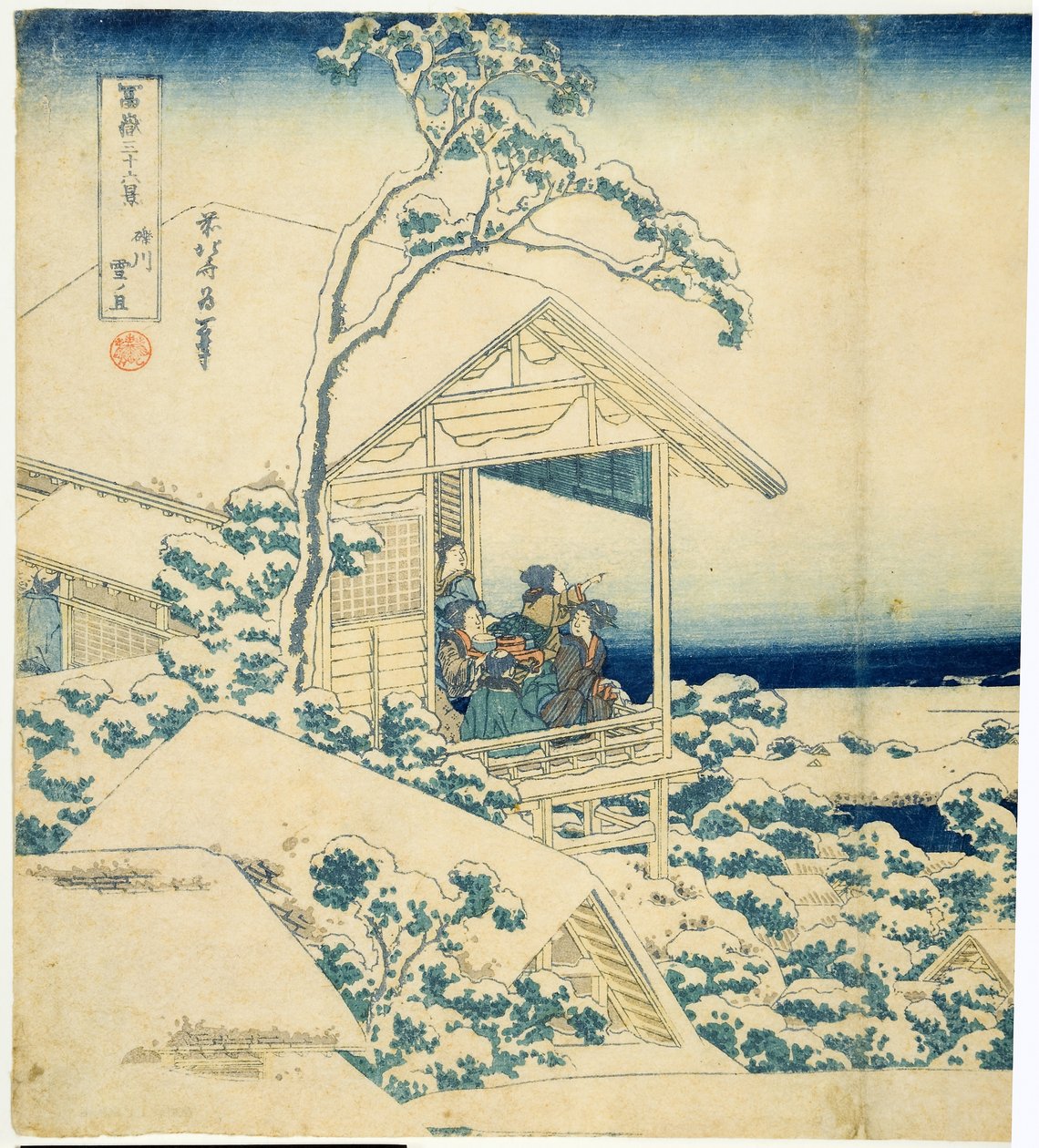 Snowy Morning at Koishikawa (c.1831-34) by Katsushika Hokusai