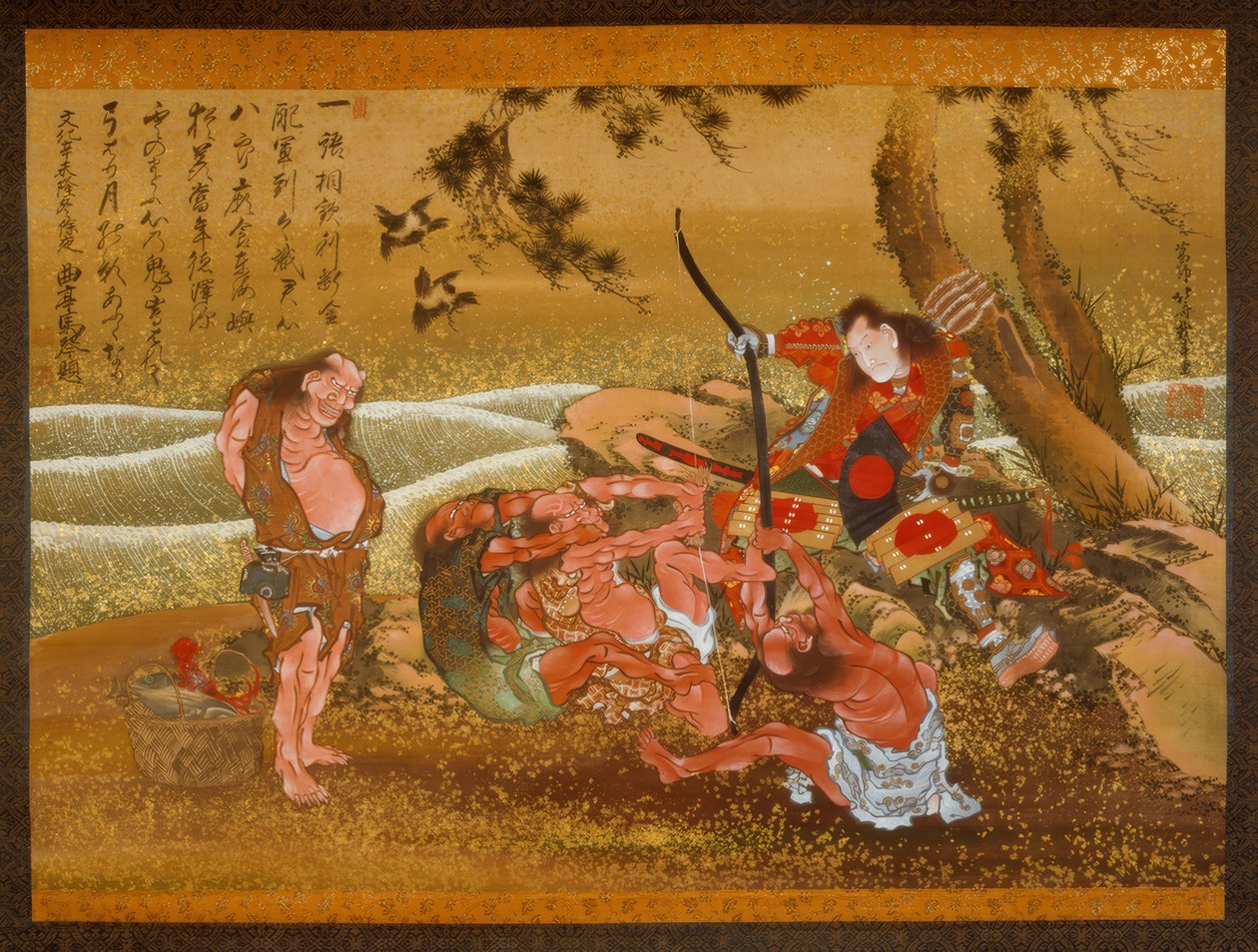 Tametomo and the Demons on Onigashima by Katsushika Hokusai