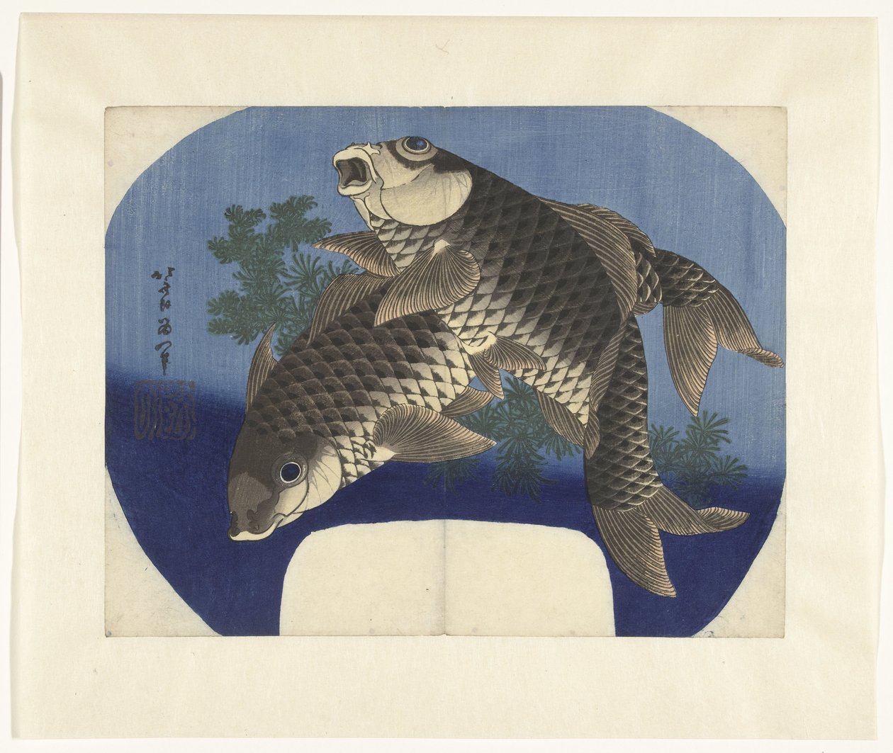 Two Carp by Katsushika Hokusai