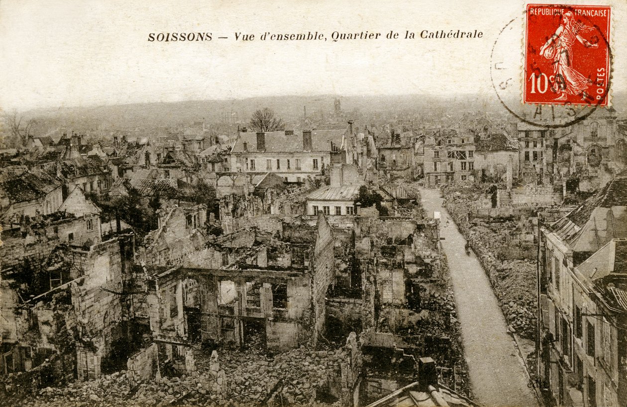 General View of the Ruined Cathedral District, Soissons by Alec Hunter
