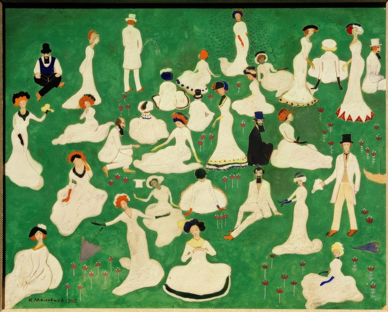 Rest (Group with Top Hats) by Kazimir Severinovich Malevich