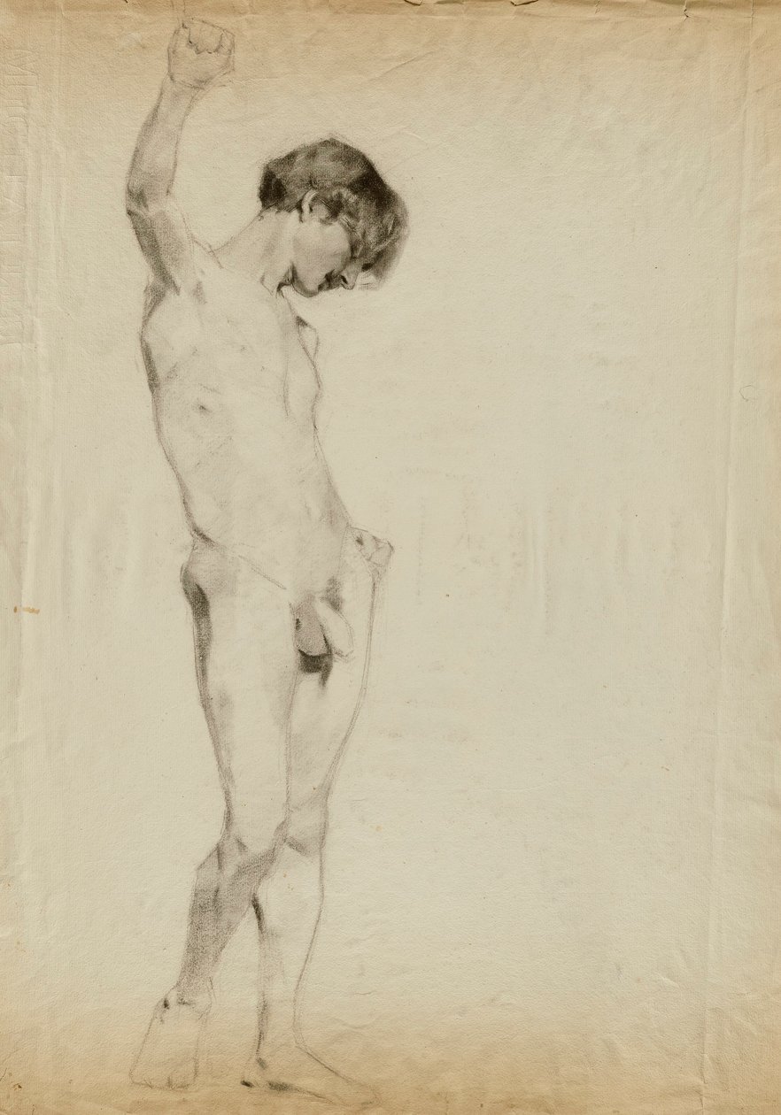 Study of Standing Male Nude by Kenyon Cox