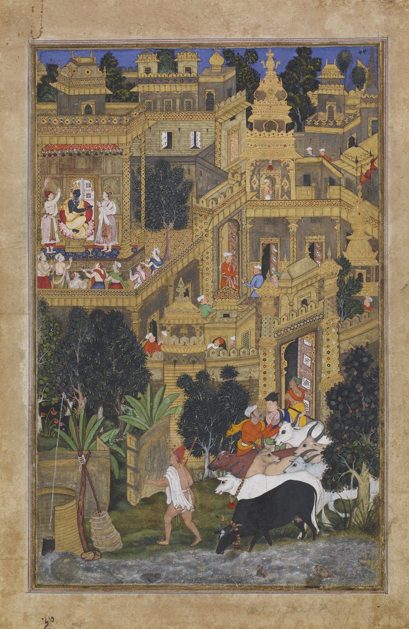 The Lord Krishna in the Golden City by Kesu Kalan