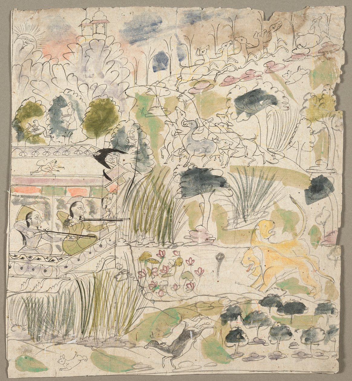 Ladies Shooting from a Pavilion by Kichizan Mincho