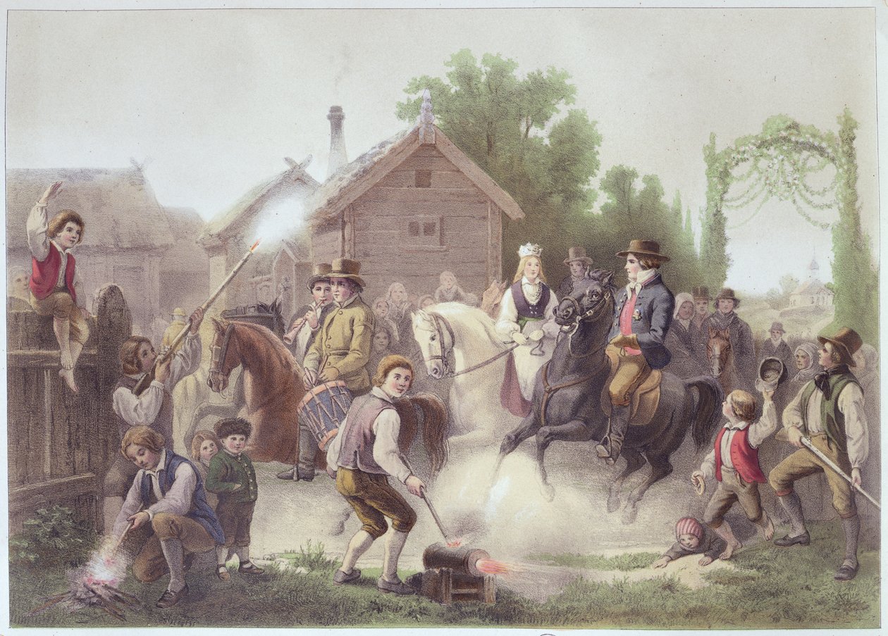 Peasant Wedding in Sweden in the Warend Region by Kilian Christoffer Zoll