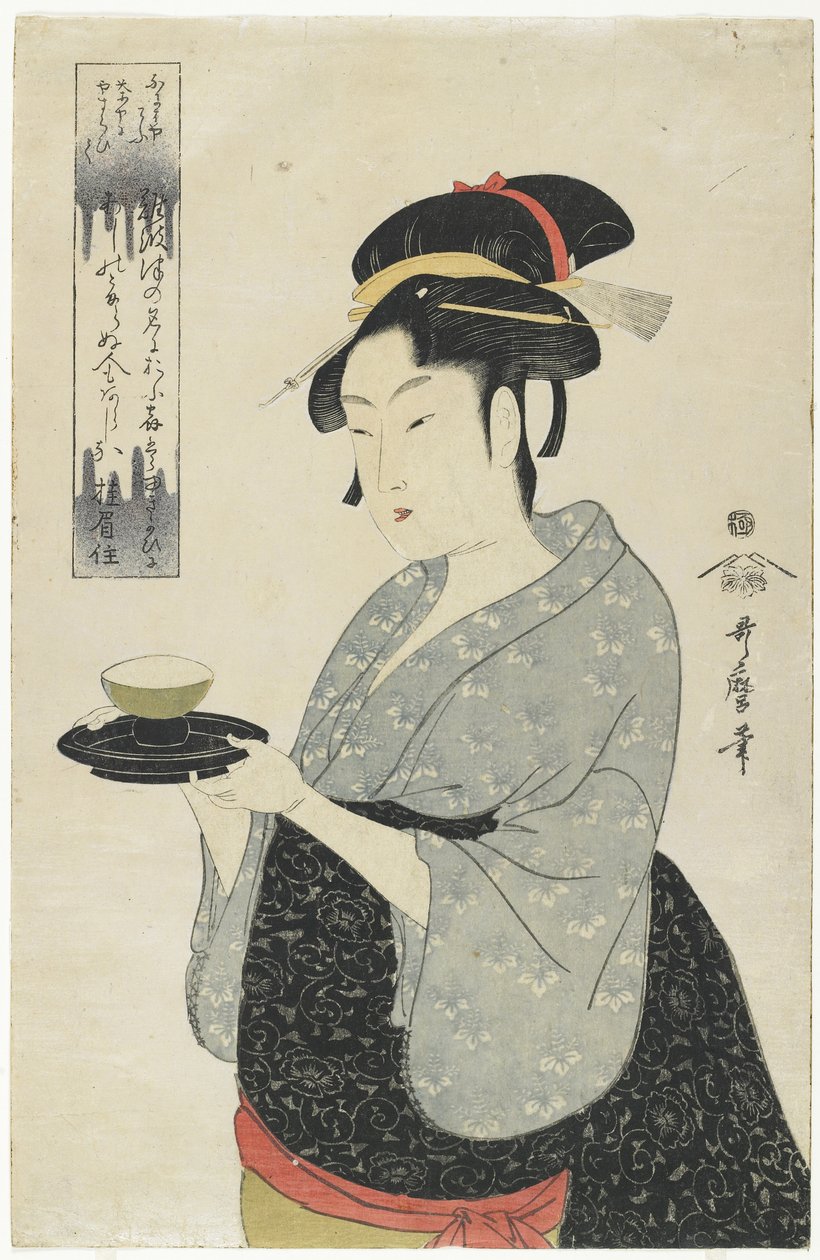 Naniwaya Teahouse Waitress Okita by Kitagawa Utamaro