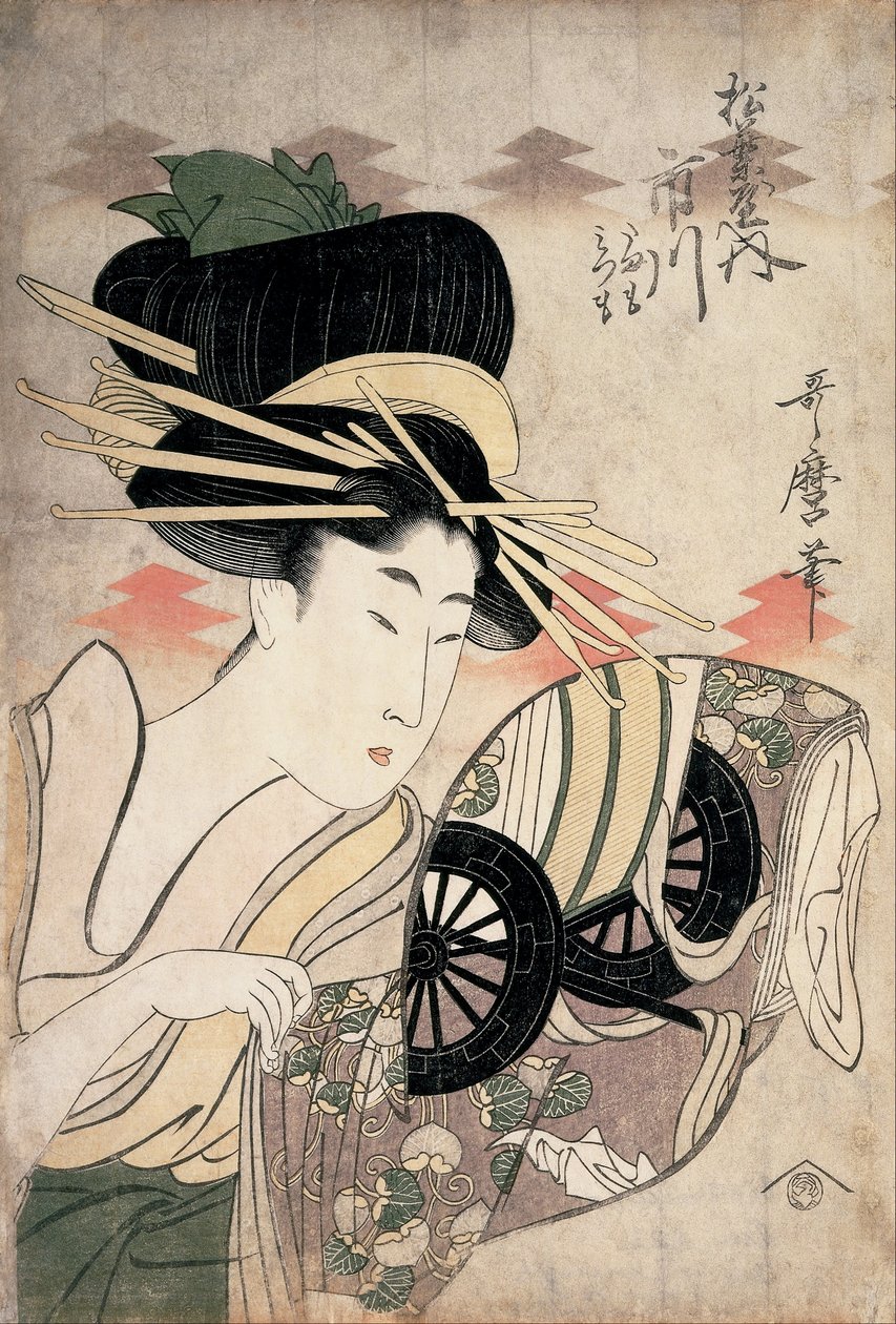 The Courtesan Ichikawa of the Matsuba Establishment by Kitagawa Utamaro