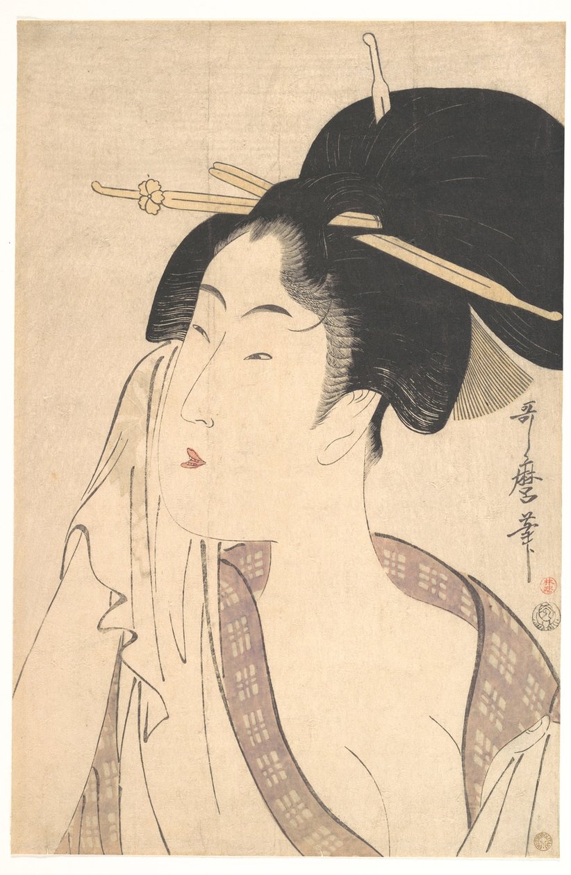 Woman Relaxing After Her Bath, 1790s by Kitagawa Utamaro