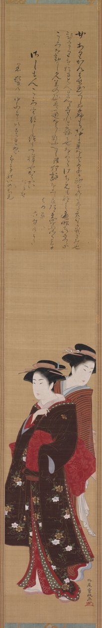 Two Beauties by Kitao Shigemasa