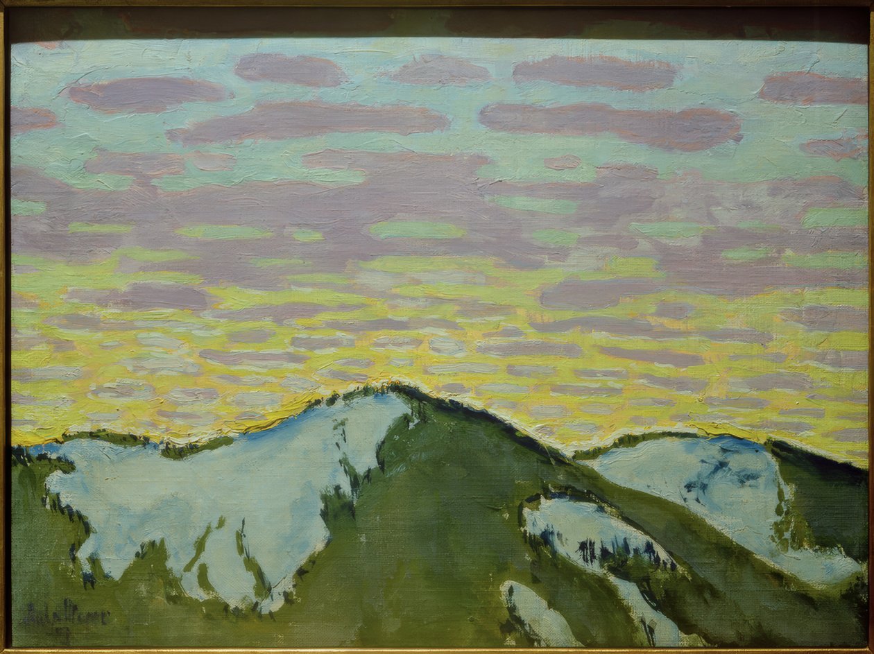 Mountain Peak in Snow by Koloman Moser