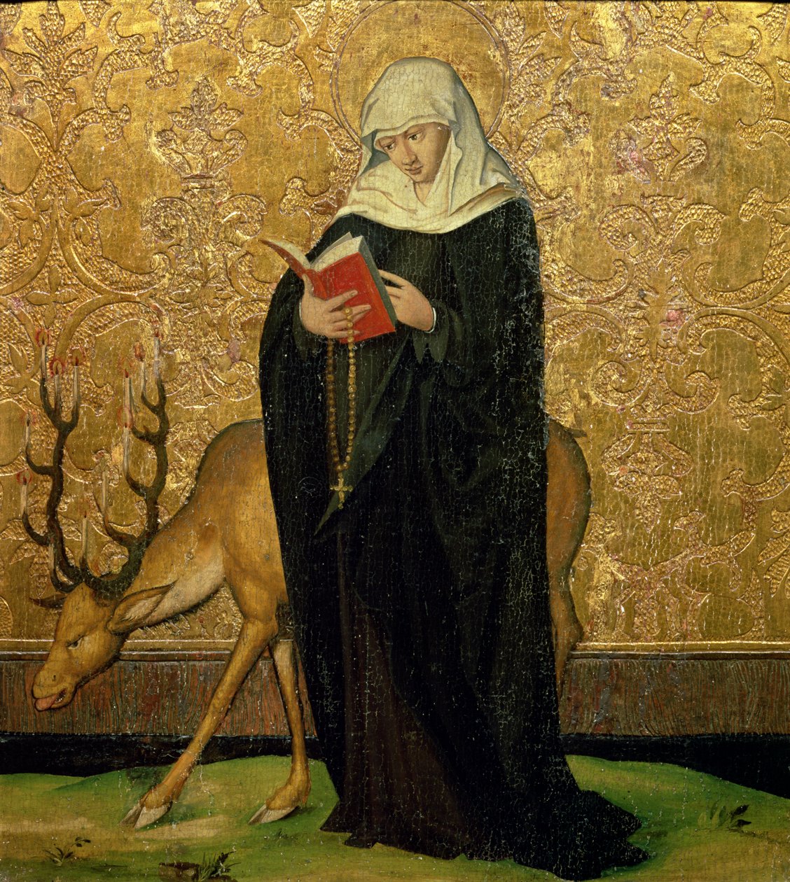 Female Saint with a Stag by Konrad Witz