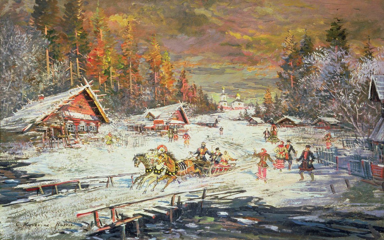 The Russian Winter by Konstantin Alekseevich Korovin