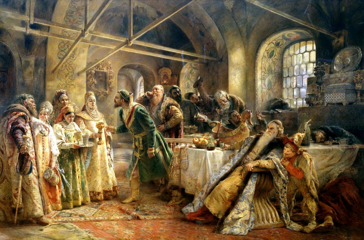 The Kiss Ceremony by Konstantin Egorovich Makovsky