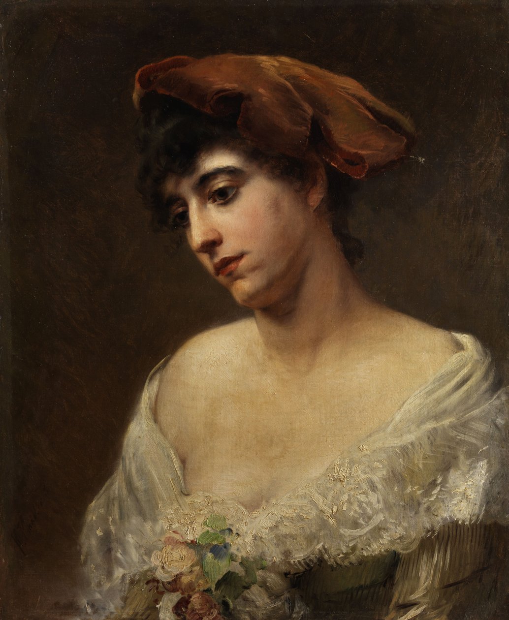 Portrait of a Young Lady by Konstantin Makovsky