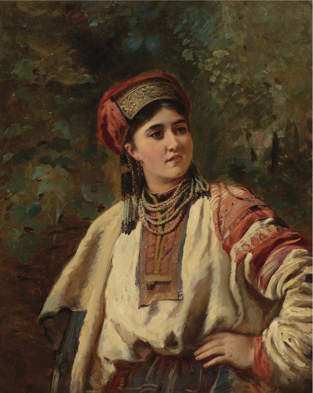 Woman in a National Costume by Konstantin Makovsky