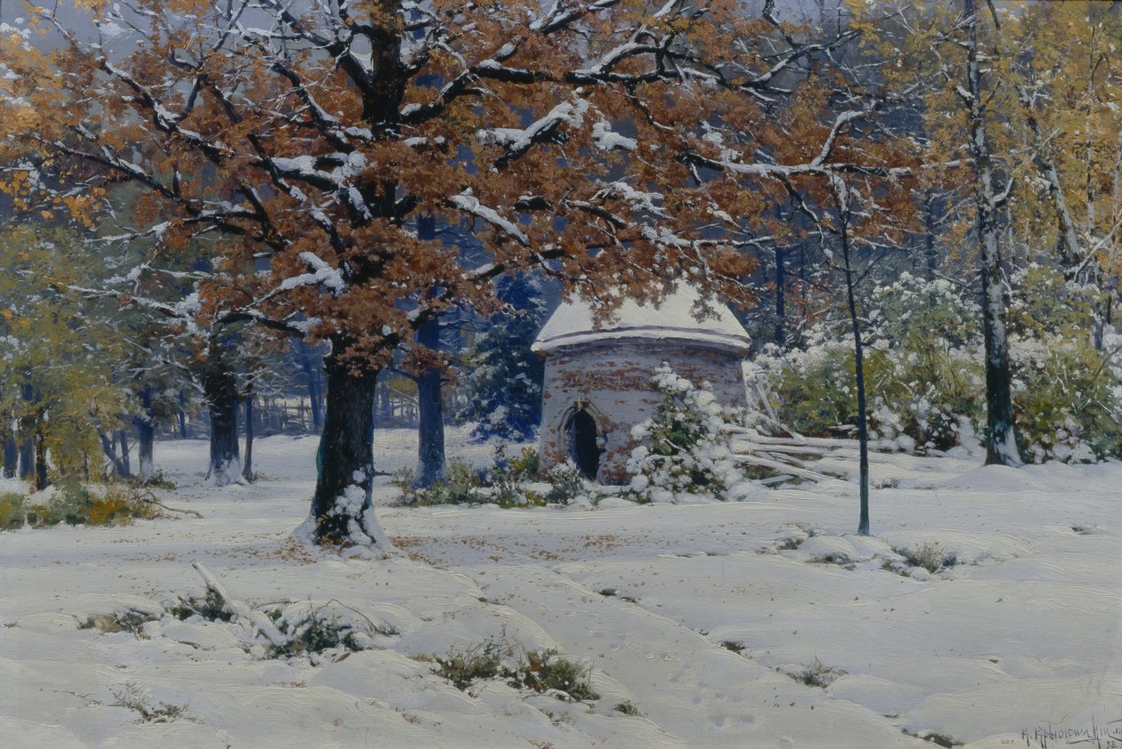 Snow in September by Konstantin Yakovlevich Kryzhitsky