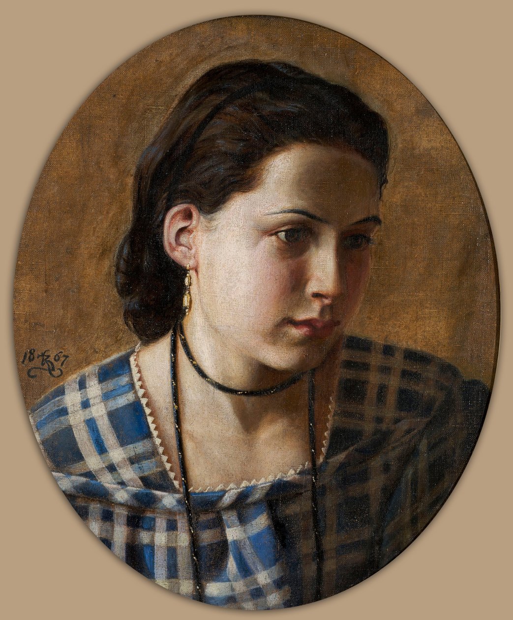 Portrait of Vilhelmine Erichsen by Kristian Zahrtmann