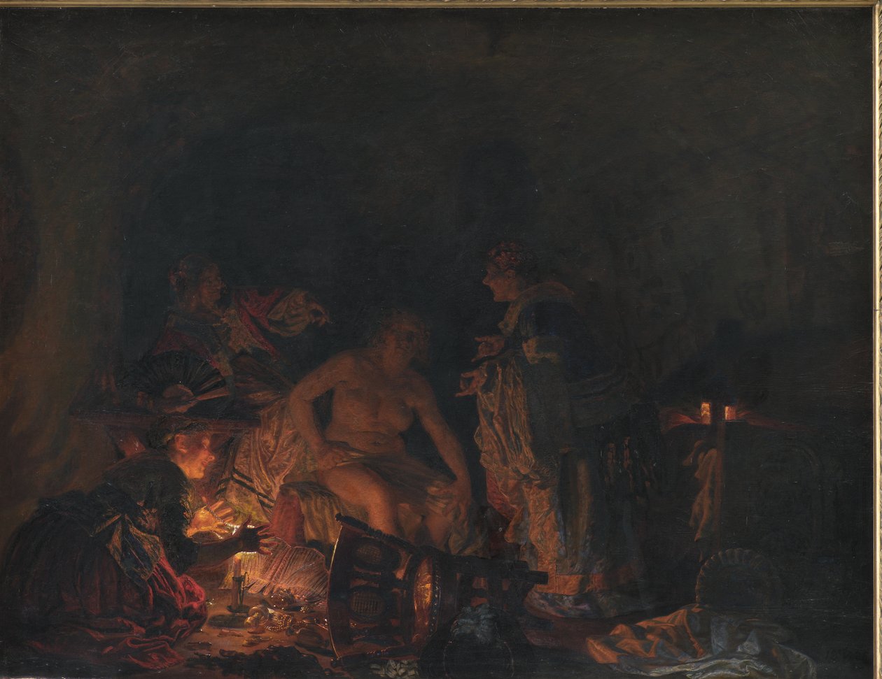 Leonora Christina Being Examined in Prison by Kristian Zahrtmann