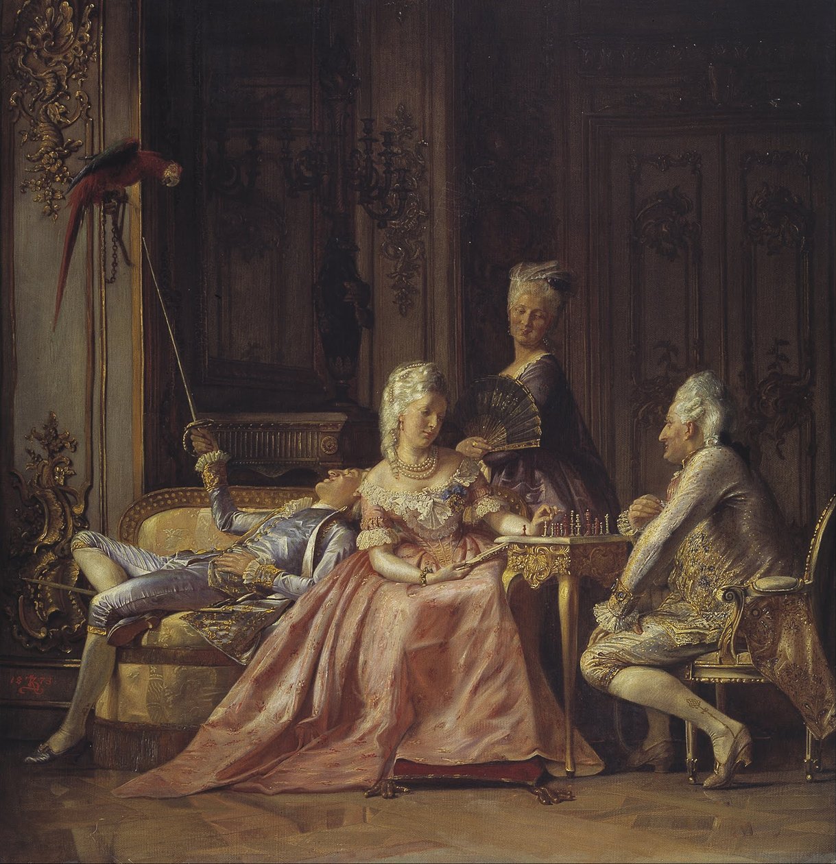 Scene from the Court of Christian VII by Kristian Zahrtmann