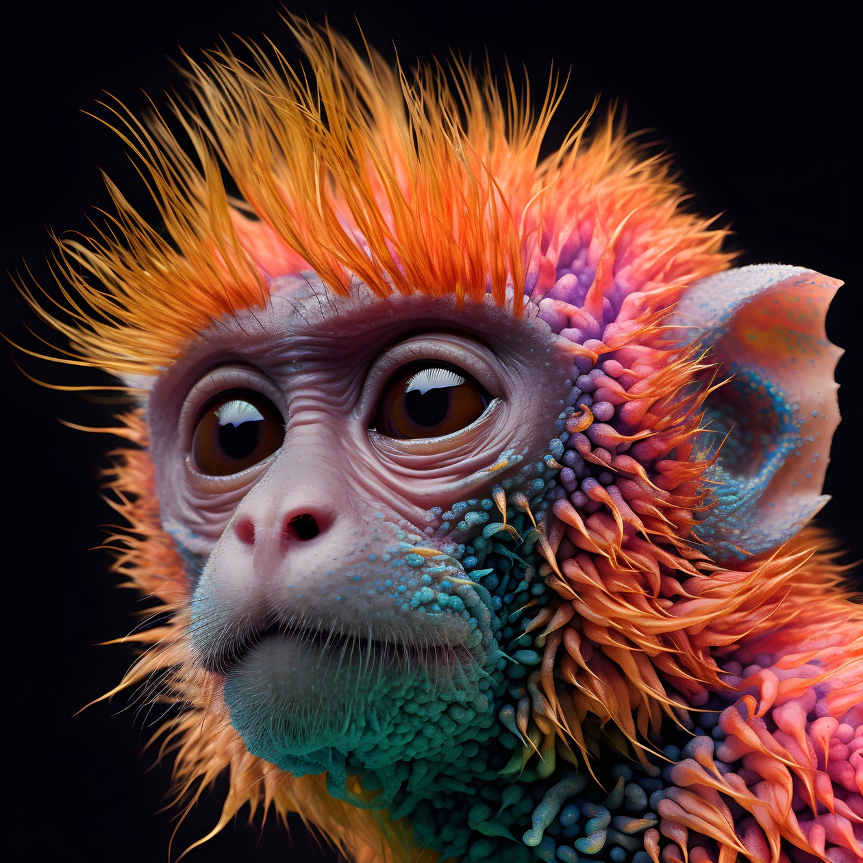 monkey in color 3 by Kurt Heppke