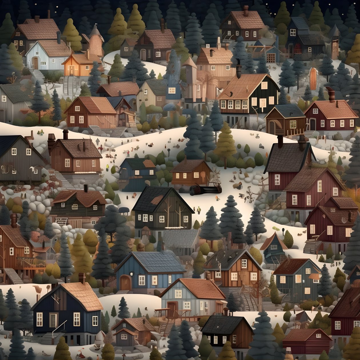 Image of Houses in Cartoon Style 1 by Kurt Heppke
