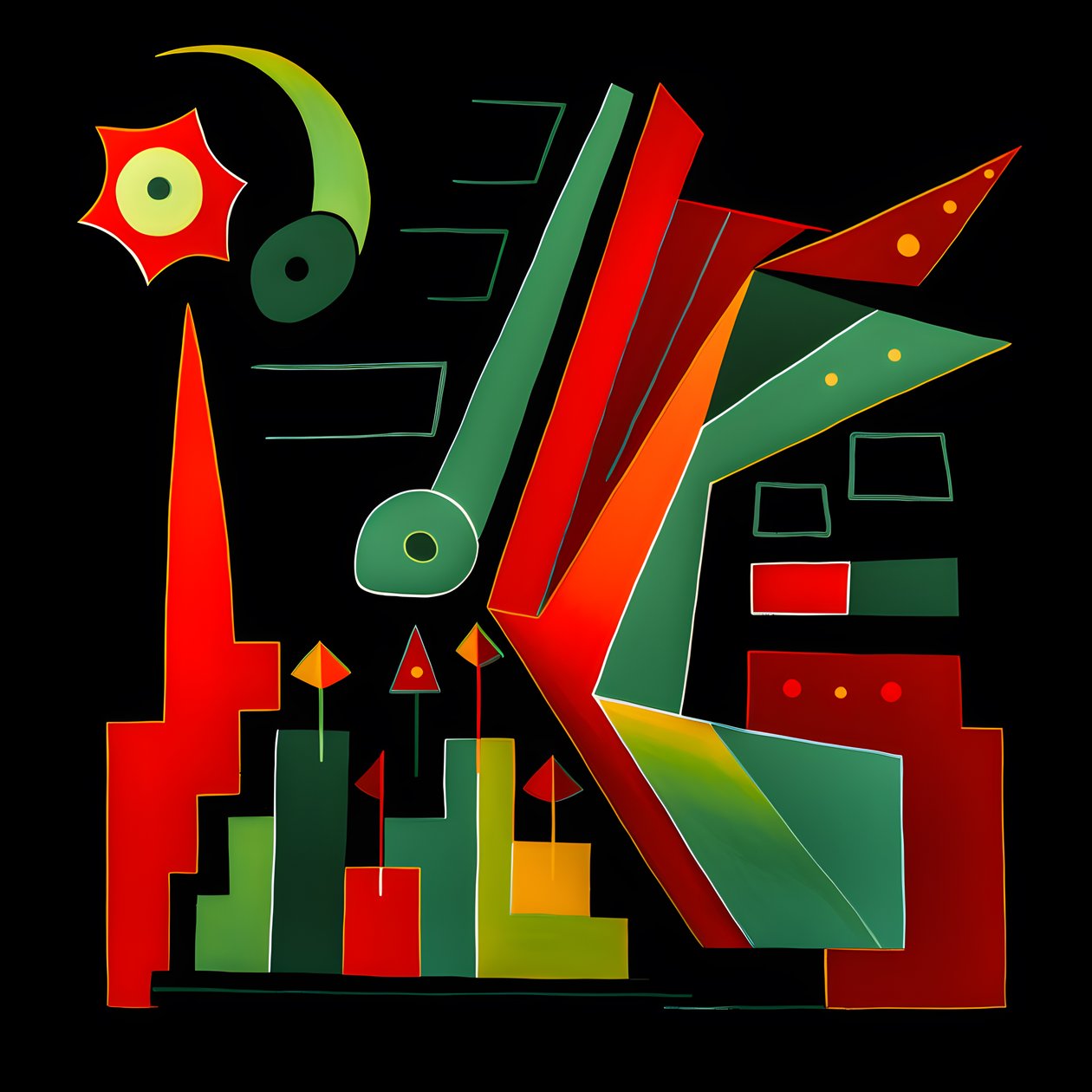 A Stock Market Trend in Picasso Style 2 by Kurt Heppke