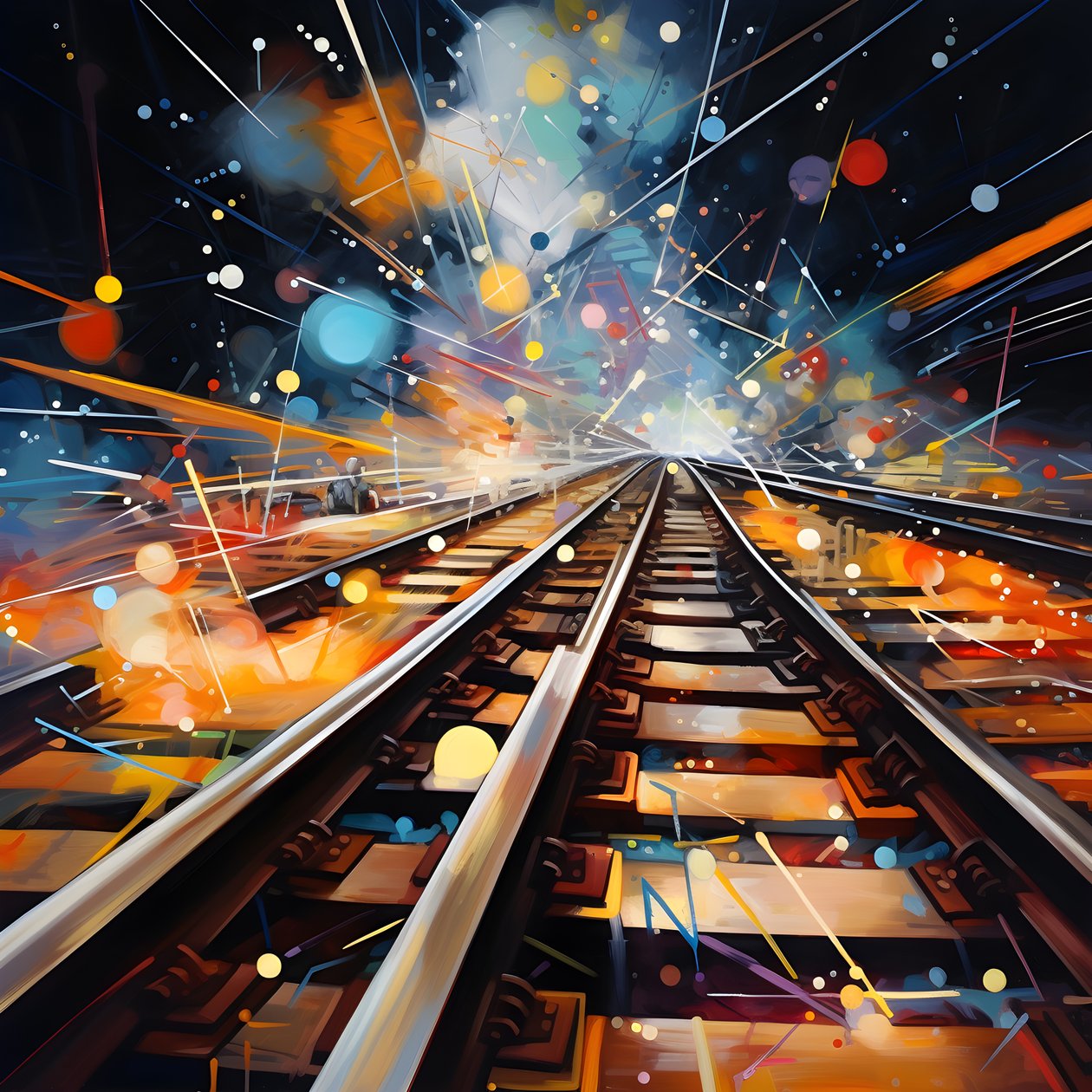 An Abstract Painting Full of Fantasy, Rail Photography 2 by Kurt Heppke