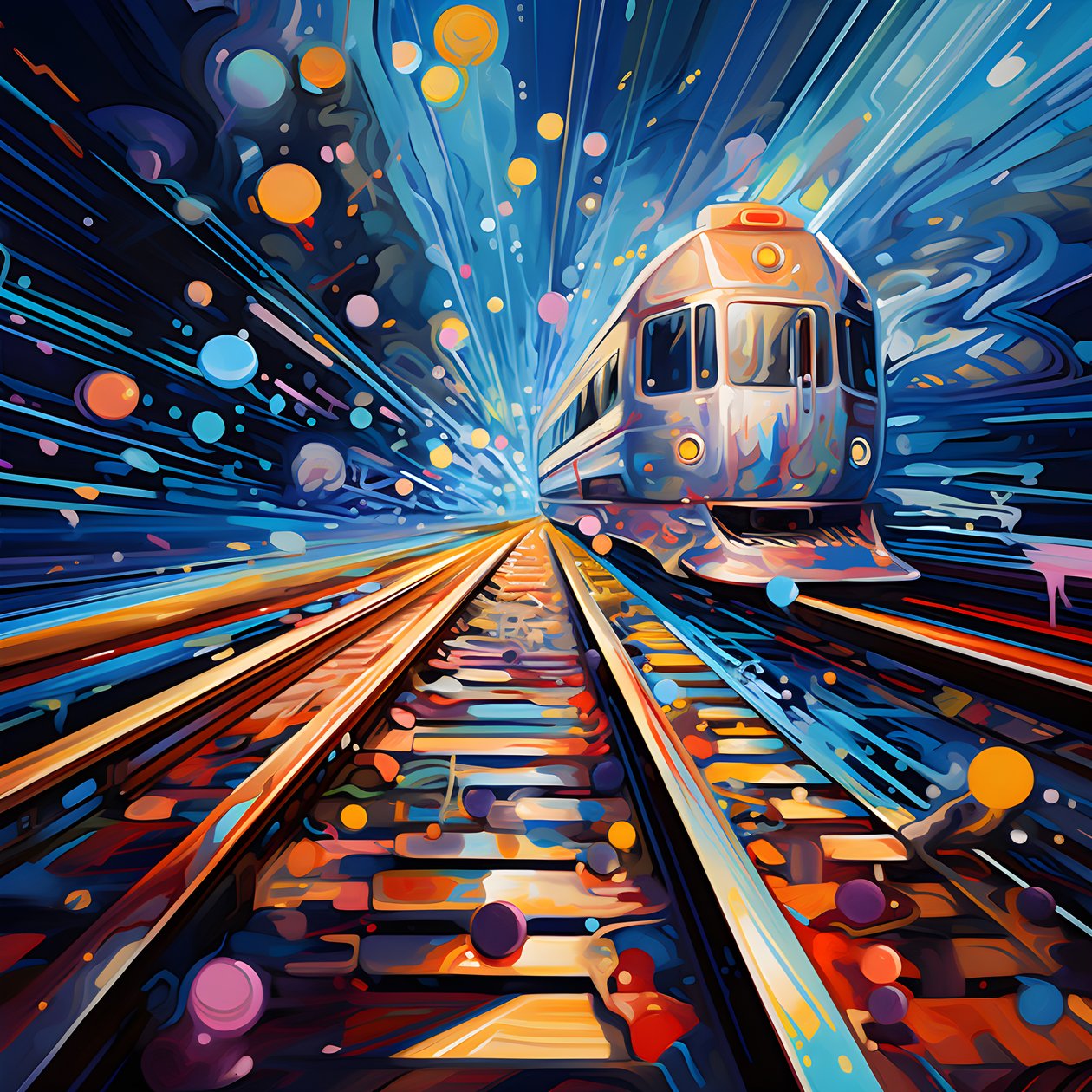 An Abstract Painting Full of Fantasy, Rail Photography 3 by Kurt Heppke