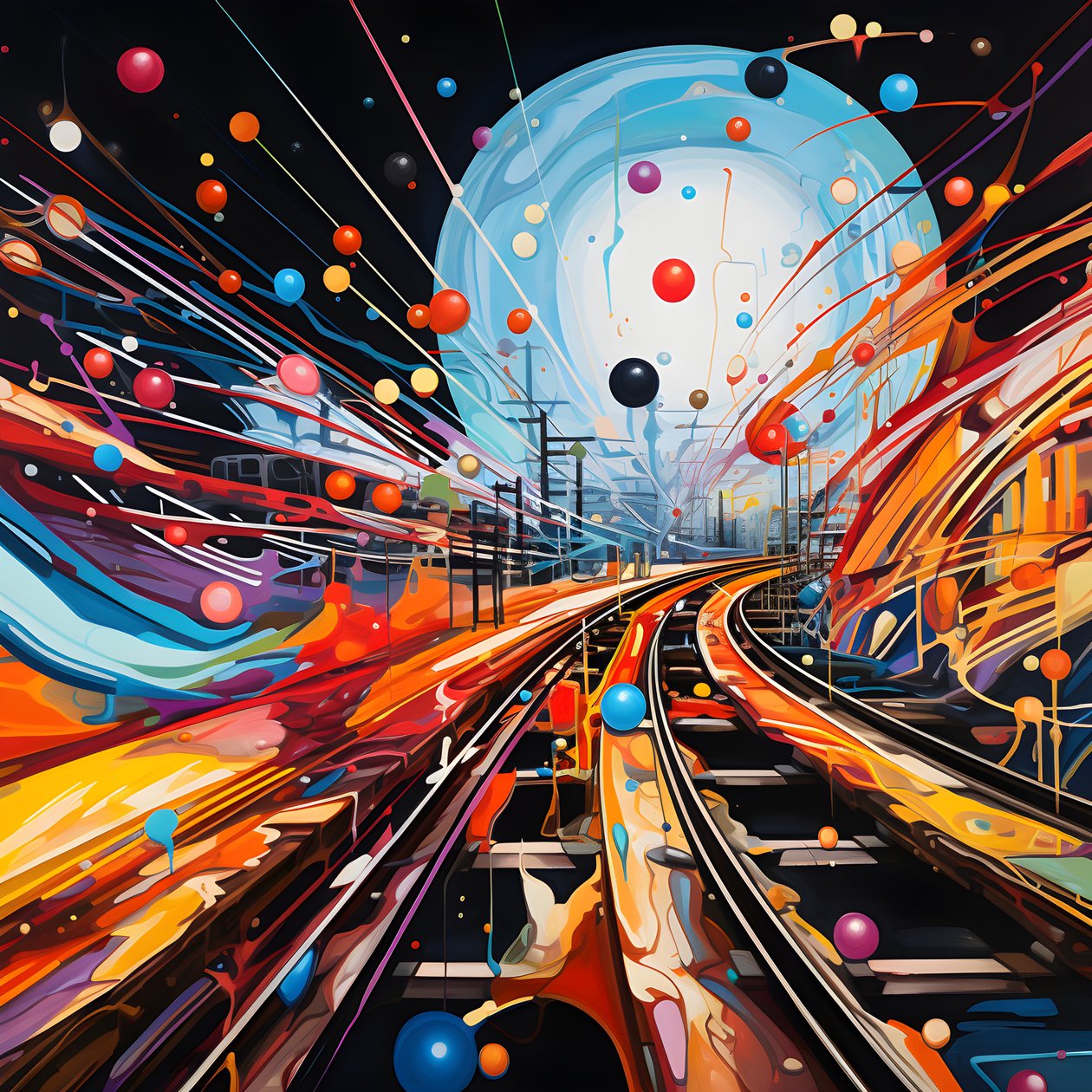 An Abstract Painting Full of Fantasy, Rail Photography 4 by Kurt Heppke