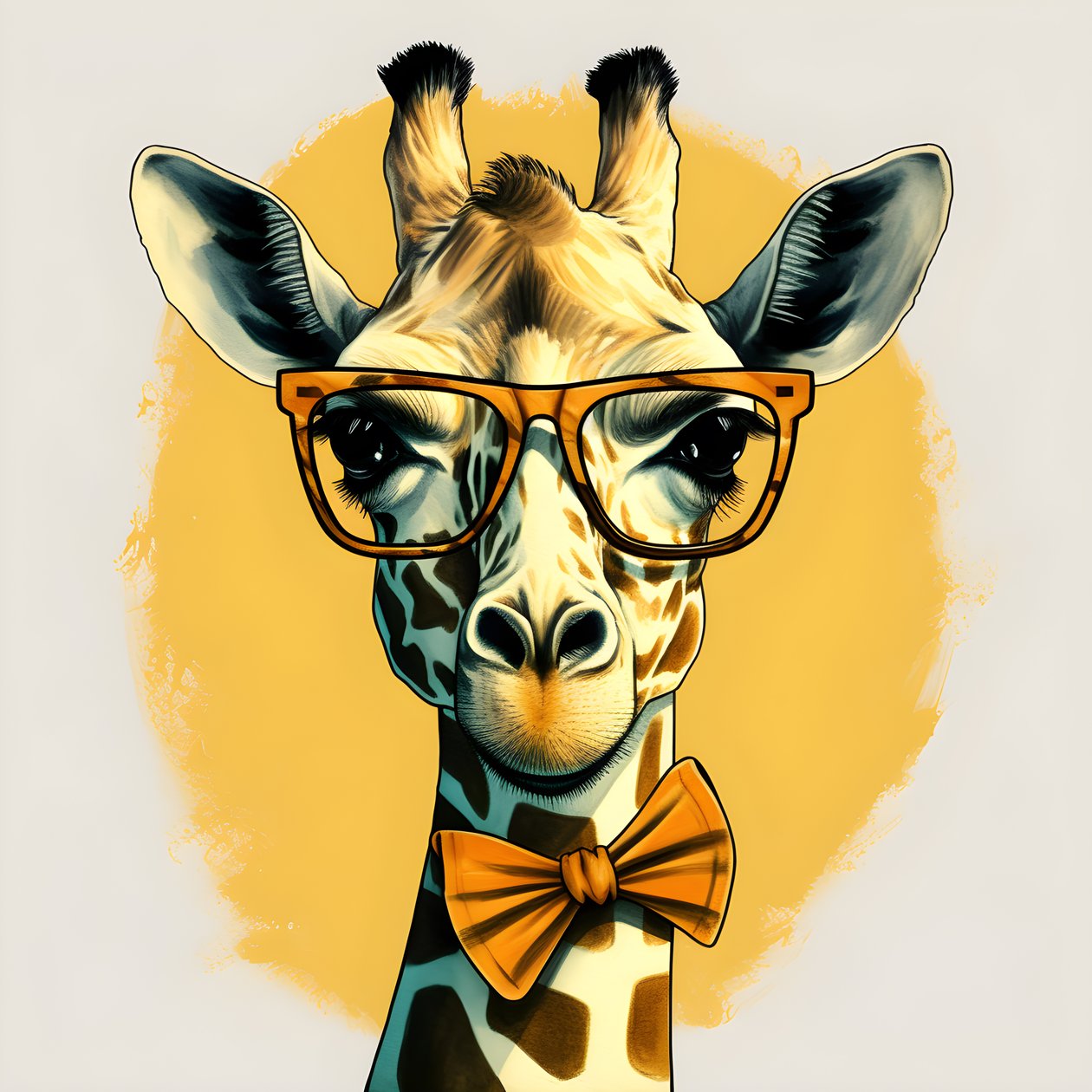 Giraffe with Glasses 2 by Kurt Heppke