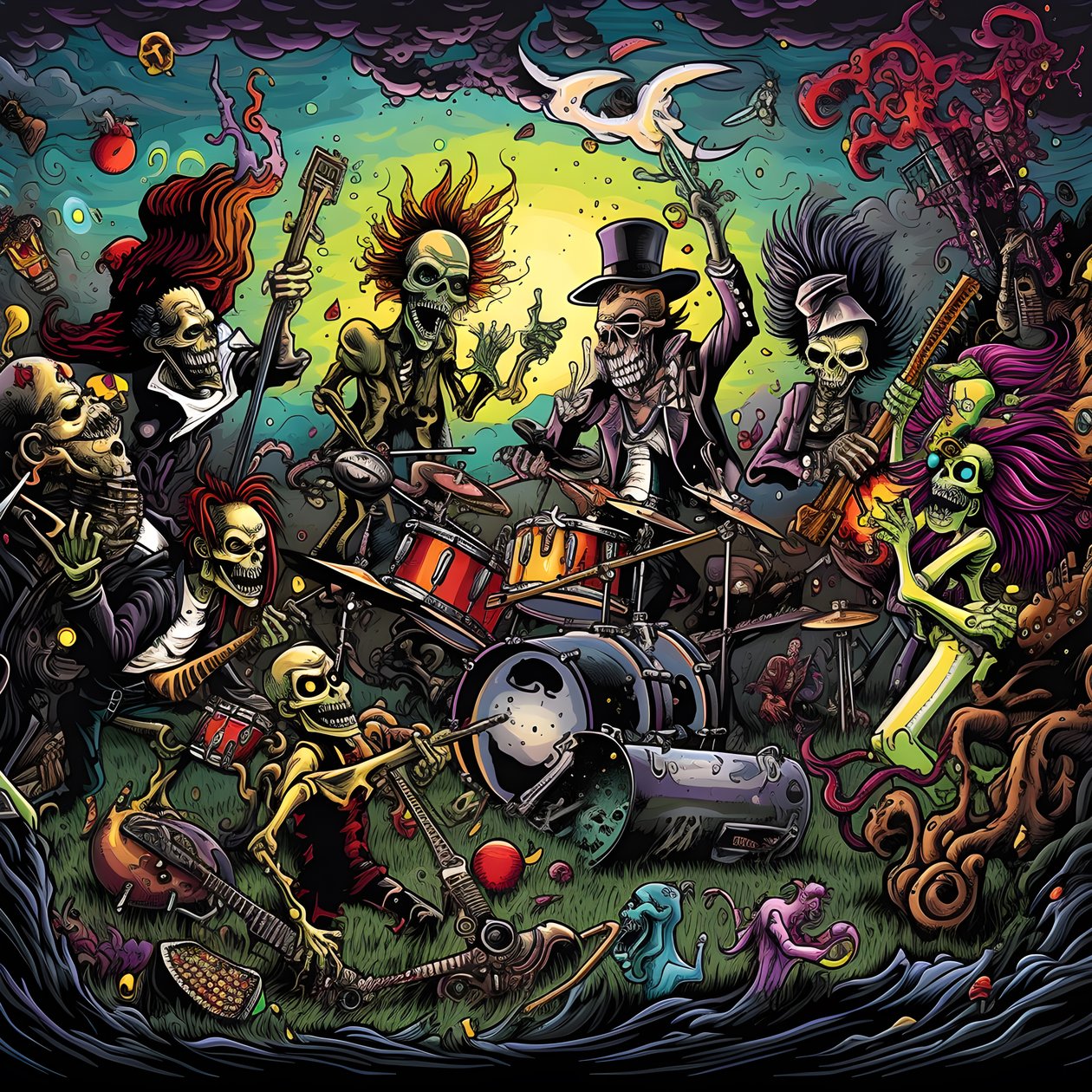 Monsters Playing Instruments 2 by Kurt Heppke
