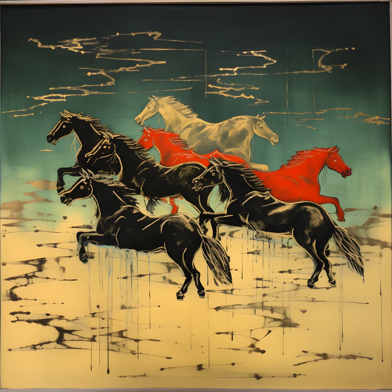 One Hundred Horses 3 by Kurt Heppke