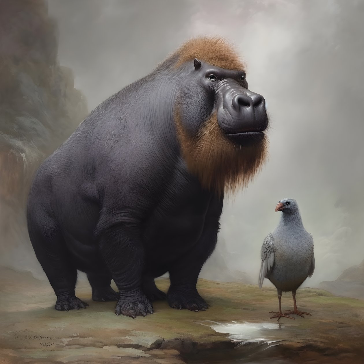 Capybara Mixed with a Silverback Gorilla 4 by Kurt Heppke