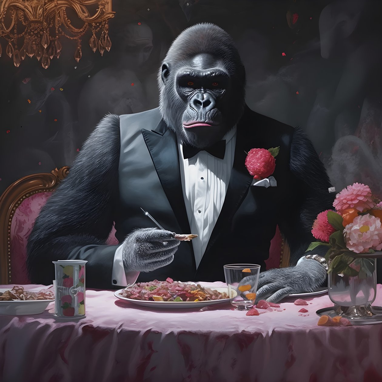 A Gorilla Eating 4 by Kurt Heppke