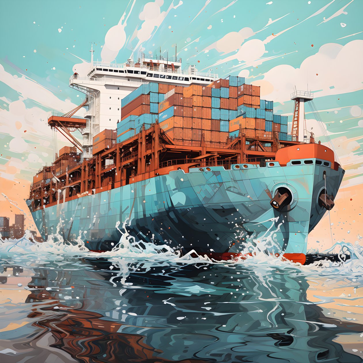 A Large Ship in the Water 4 by Kurt Heppke