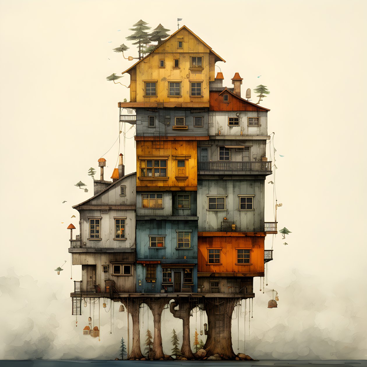 a big and a small house 4 by Kurt Heppke