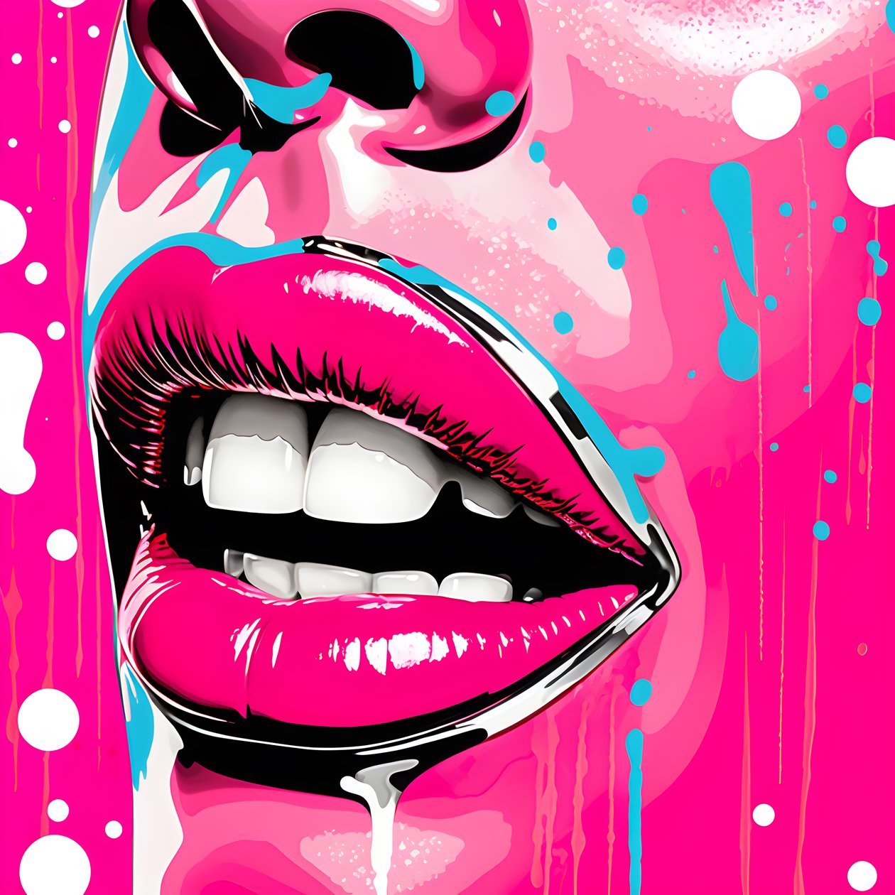 Hot Pink Lips 3 by Kurt Heppke