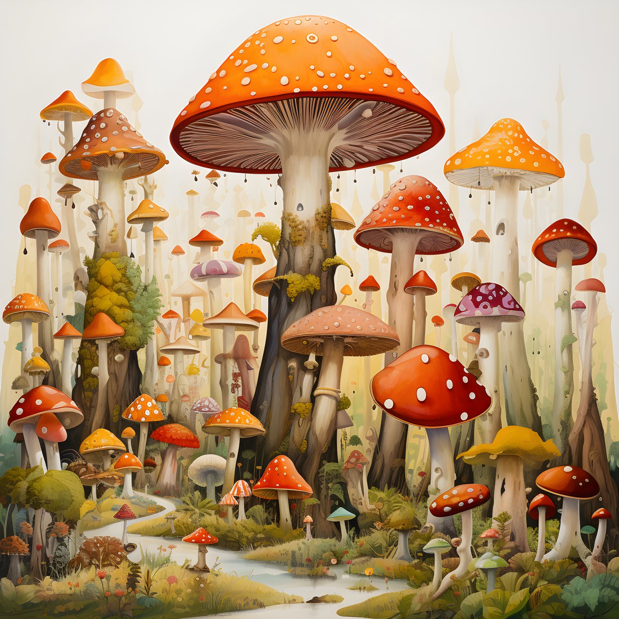 Many Many Mushrooms 4 by Kurt Heppke