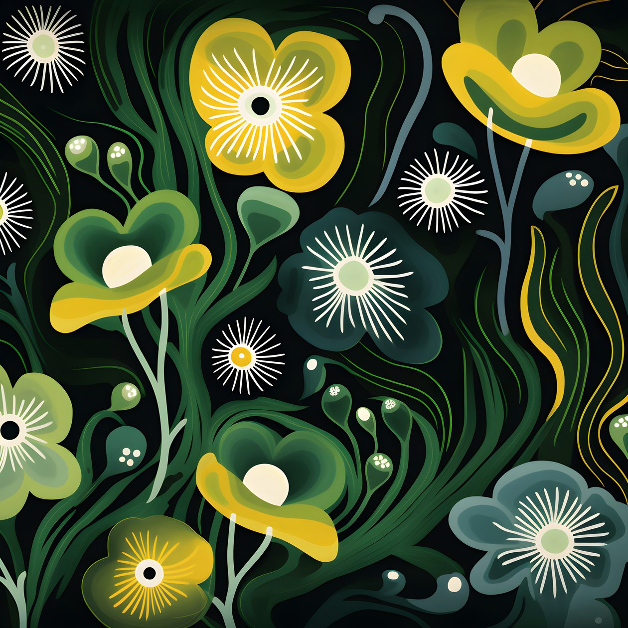 Contemporary Abstract Forms Marimekko 1 by Kurt Heppke
