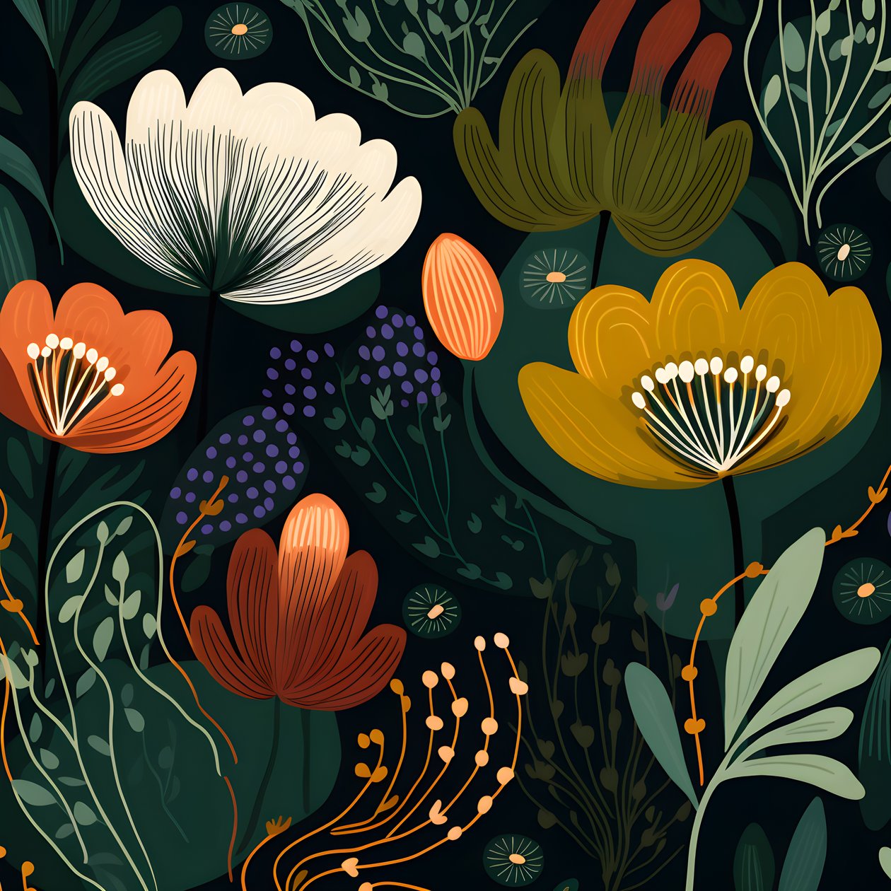 Contemporary Abstract Forms Marimekko 2 by Kurt Heppke