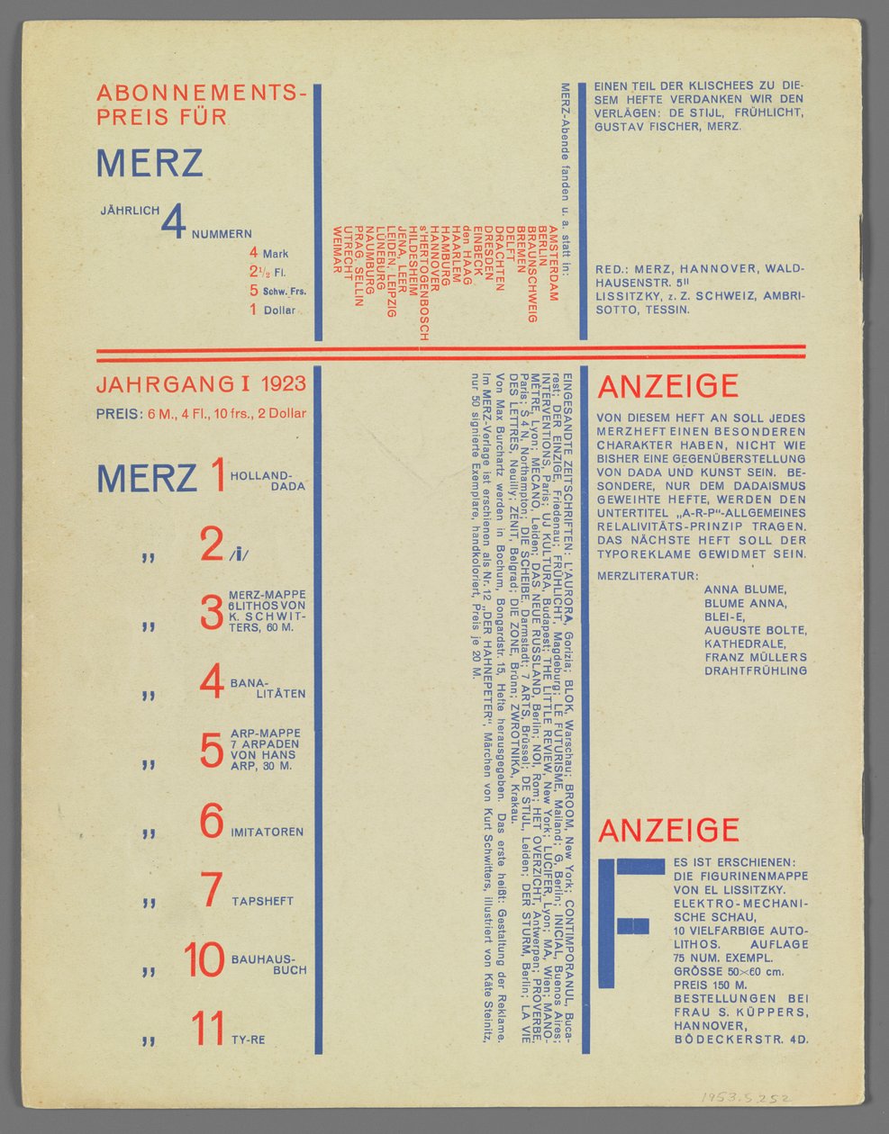 8 Merz 9 by Kurt Schwitters