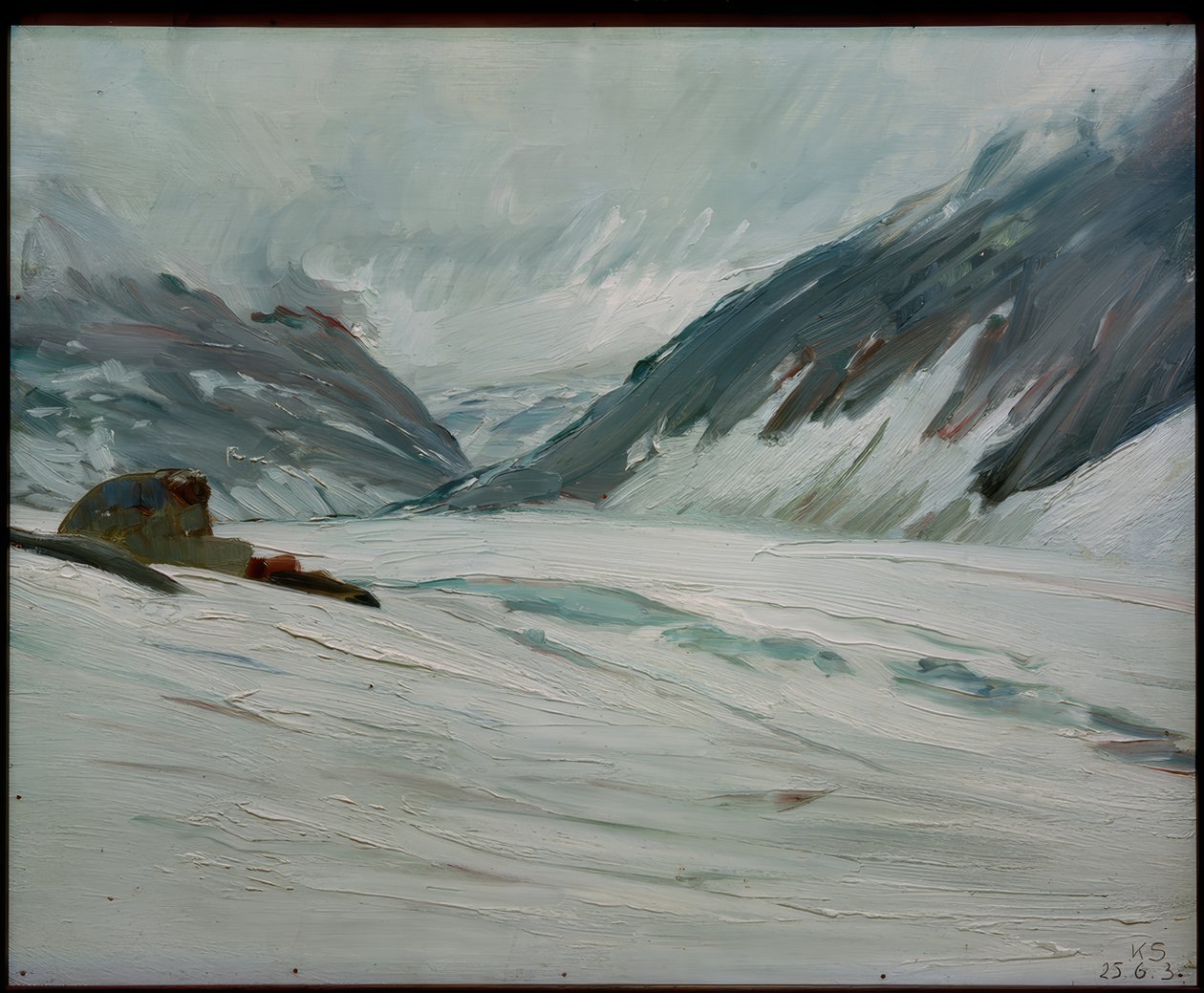 Deep Water with Snow by Kurt Schwitters
