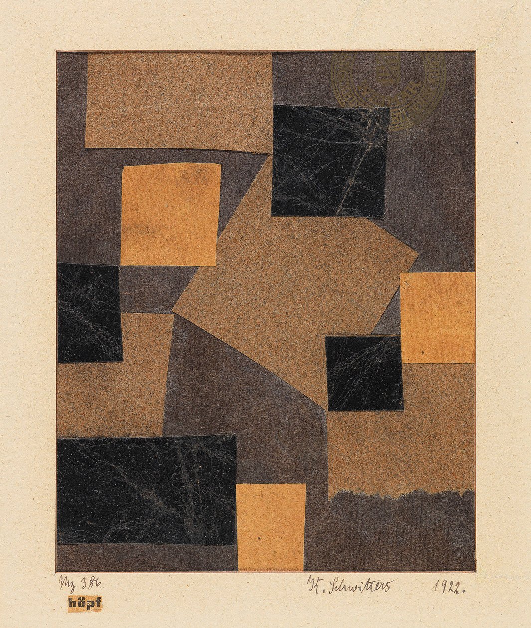 Mz 386 Hoepf Merz Design, 1922 by Kurt Schwitters
