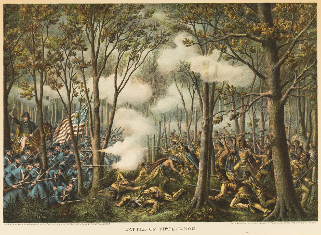 Battle of Tippecanoe by Kurz and Allison