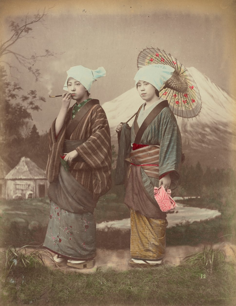 Japanese Travellers, c.1880 by Kusakabe Kimbei