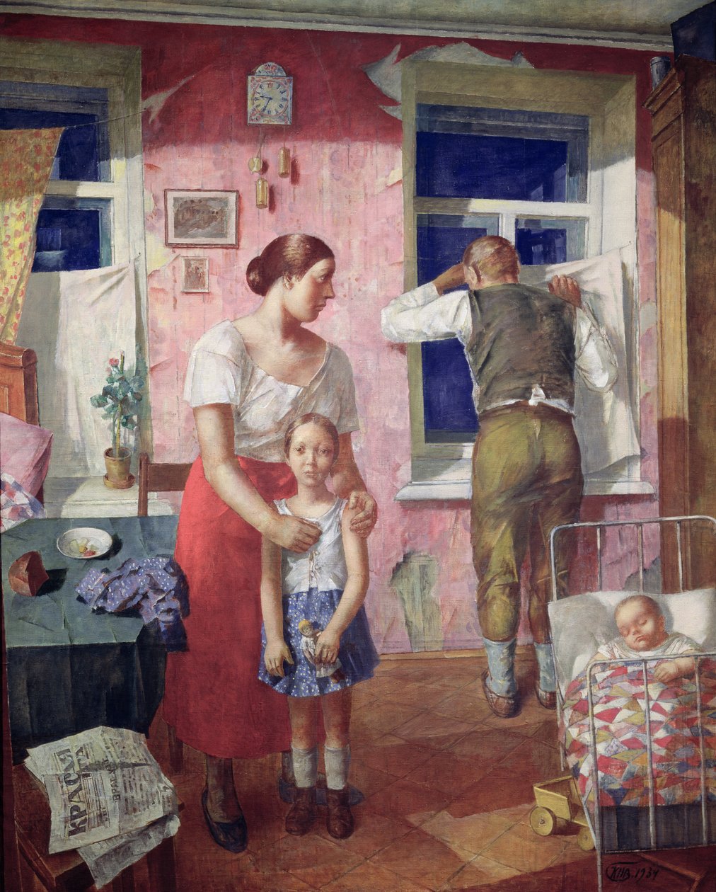 Alarm by Kuzma Sergeevich Petrov Vodkin