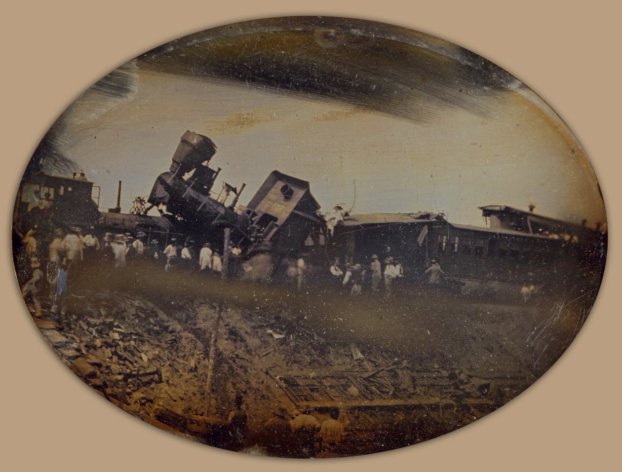 Train Wreck on the Providence Worcester Railroad near Pawtucket, Rhode Island by L. Wright